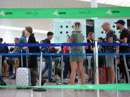 Colas en el Aeropuerto de El Prat