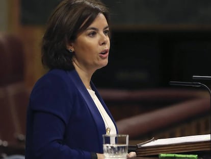 La vice-presidenta del Govern, Soraya Sáenz de Santamaría, en una imatge d'arxiu.