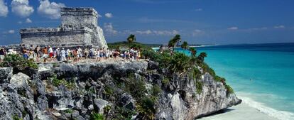 Imatge de les ruïnes maies de Tulum (Yucatán), a la costa mexicana del Carib.