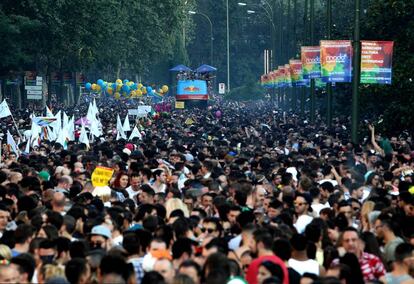 Manifestación del Orgullo Gay en julio de 2016.