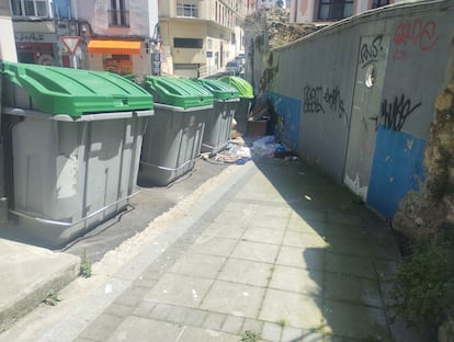 Suciedad en las calles de Santander.