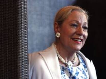 Benita Ferrero-Waldner, presidenta de la Fundación Unión Europea-América Latina y el Caribe (UE-LAC), habla con Efe en Santo Domingo (República Dominicana).