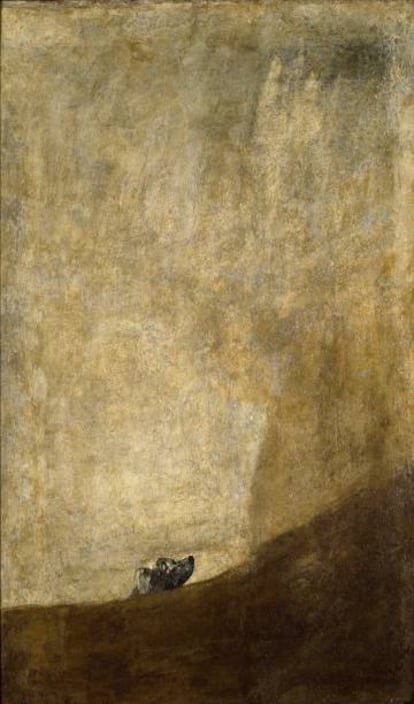 Goya’s ‘El perro,’ from the Prado Museum collection.