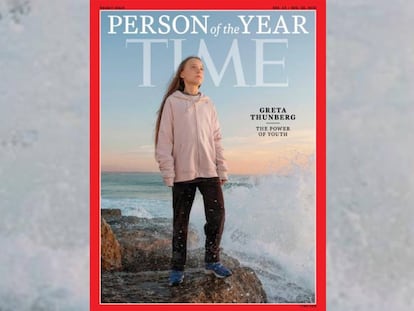 Capa da revista ‘Time’ que anuncia a escolha de Greta Thunberg como ‘pessoa do ano’.