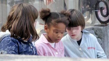 Niños en un céntrico colegio de Bilbao.