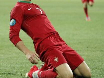 Cristiano Ronaldo celebra su segundo gol.