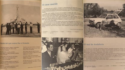 Algunas de las páginas de un manual del español en Senegal de los años 80.