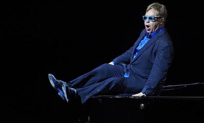 Elton John durante su concierto esta semana en el Teatro Real de Madrid.