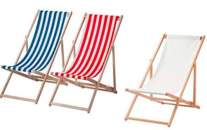 Las sillas de playa retiradas por Ikea para su redise&ntilde;o.