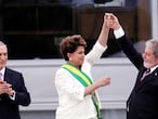 Posse de Dilma Rousseff, retratada no documentário 'Democracia em Vertigem'.