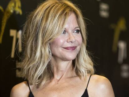 Meg Ryan, durante su visita al 71º Festival de Locarno, la noche del 3 de agosto de 2018.