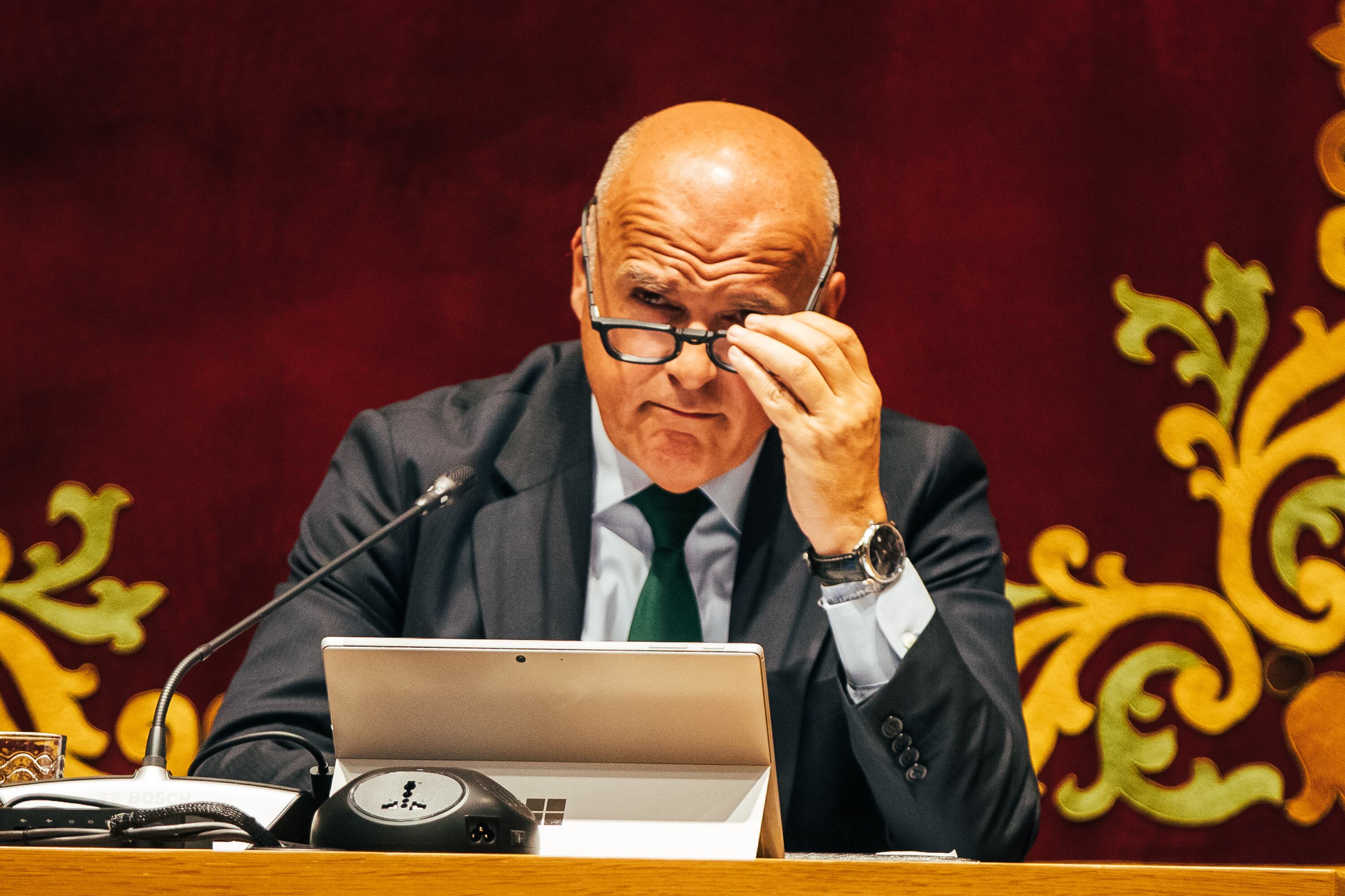 Manuel Baltar, durante el pleno celebrado este jueves. 