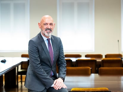 Joaquin Goyache, el pasado viernes, en el pabellón de gobierno de la Universidad Complutense.