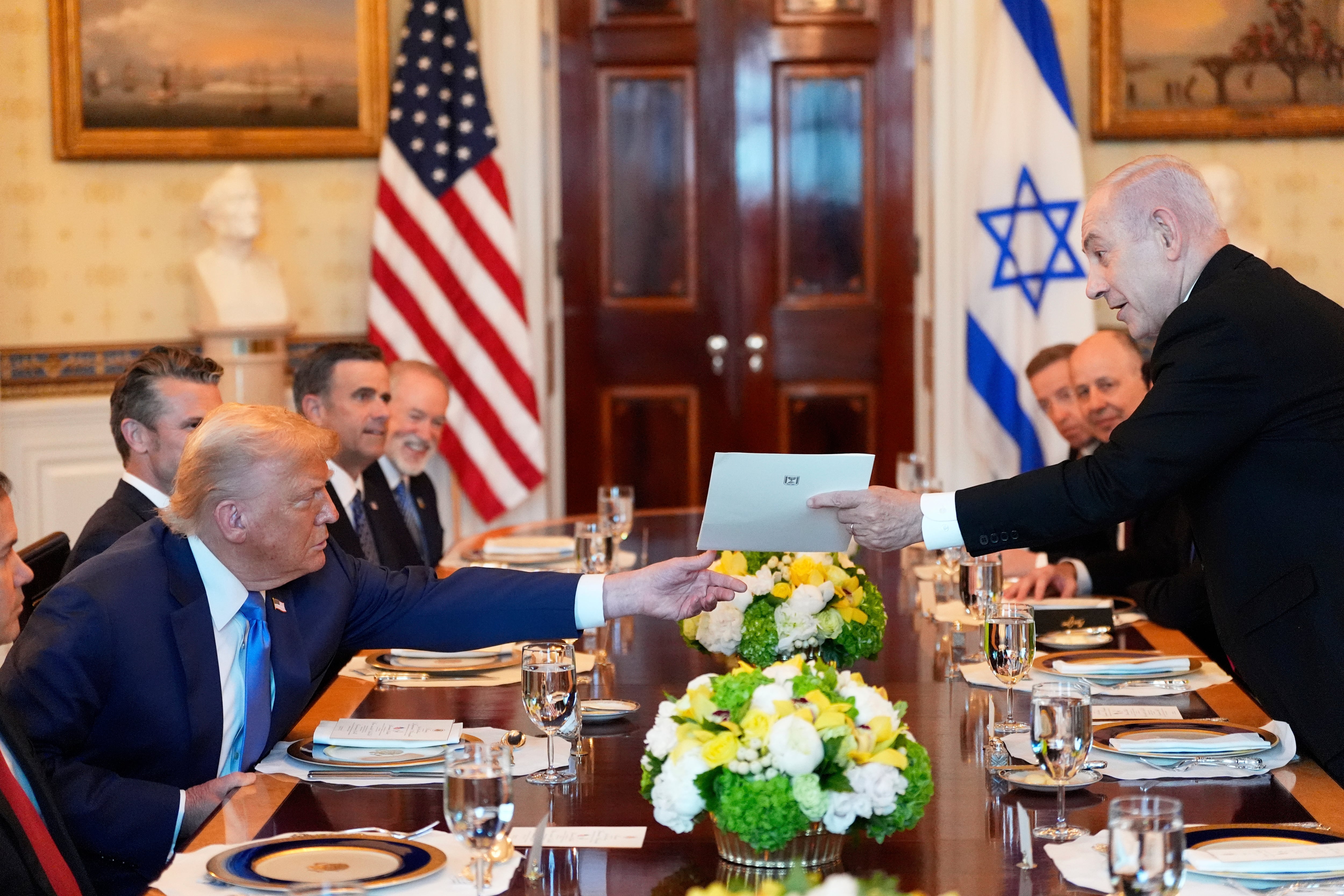 Netanyahu anuncia durante una visita a la Casa Blanca su nominación de Trump para el Nobel de la Paz 
