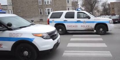 Coche de la polic&iacute;a de Chicago.