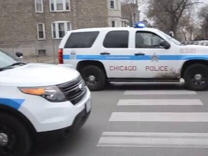 Coche de la polic&iacute;a de Chicago.