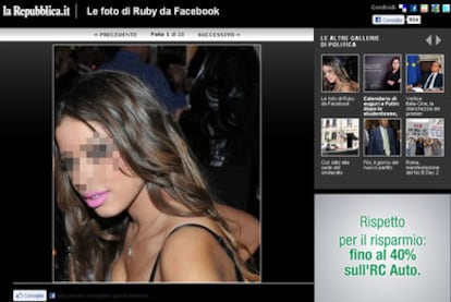 La foto del perfil de Facebook de Ruby publicada por 'La Reppublica'