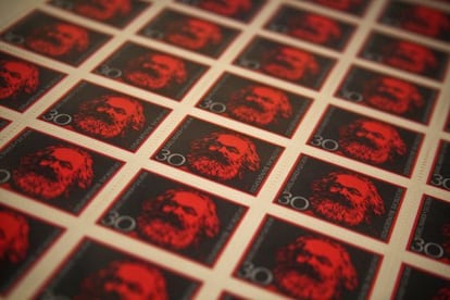 Sellos de Karl Marx en el Museo Judío de Berlín.