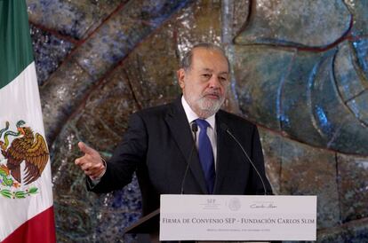 El empresario Carlos Slim en una imagen tomada el pasado diciembre