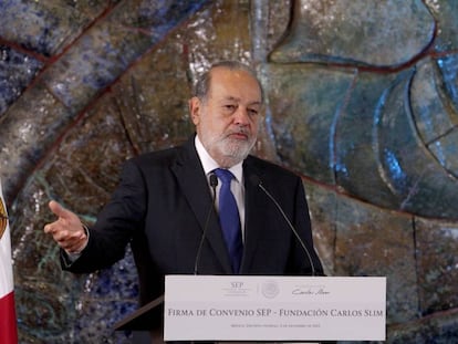 El empresario Carlos Slim en una imagen tomada el pasado diciembre