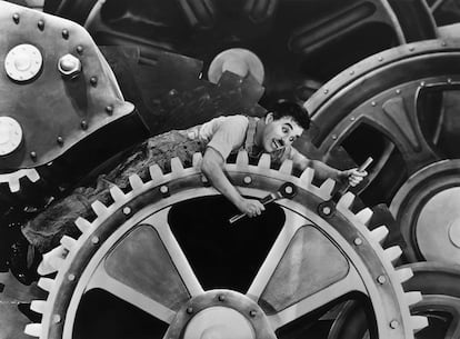 Charles Chaplin en 'Tiempos modernos' (1936)