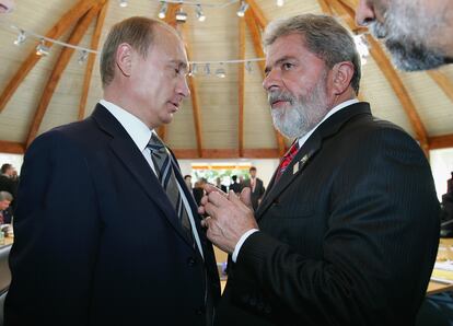 Putin y Lula en Alemania, durante una reunión del G8 en 2007.