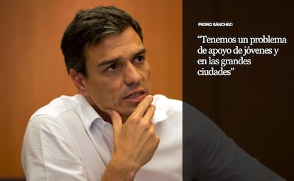 Entrevista del secretario general del PSOE, Pedro Sánchez, tras el Comité Federal de este sábado en Madrid.