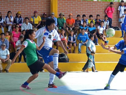 Bolivian President Evo Morales played a soccer match after voting on Sunday.