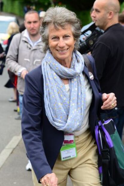 Virginia Wade, antes de la final de Wimbledon 2013