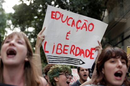 "Educação é liberdade", na avenida Paulista.