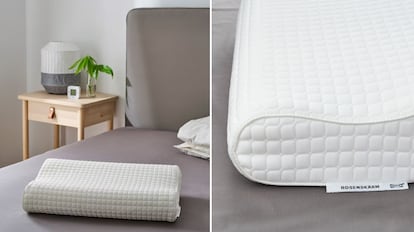 Una almohada cervical de Ikea para ayudar a combatir el dolor de cuello y espalda. IKEA.