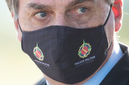 Jair Bolsonaro, el 14 de mayo durante una conferencia de prensa en Brasilia.