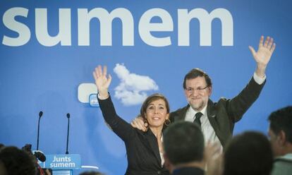 Alicia Sánchez Camacho, junto a Mariano Rajoy.