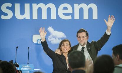 Alicia S&aacute;nchez Camacho, junto a Mariano Rajoy.