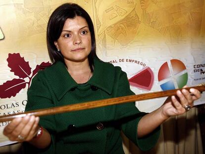 Nidia Arévalo, tras tomar el bastón de mando a través de una moción de censura siendo edil del PP.