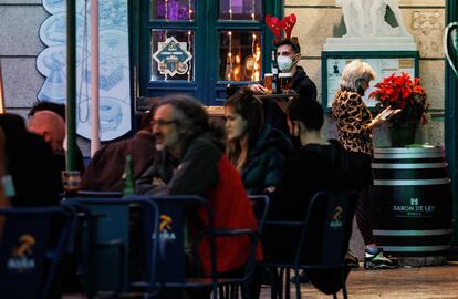 Terraza en Madrid antes de la cena de Nochebuena.