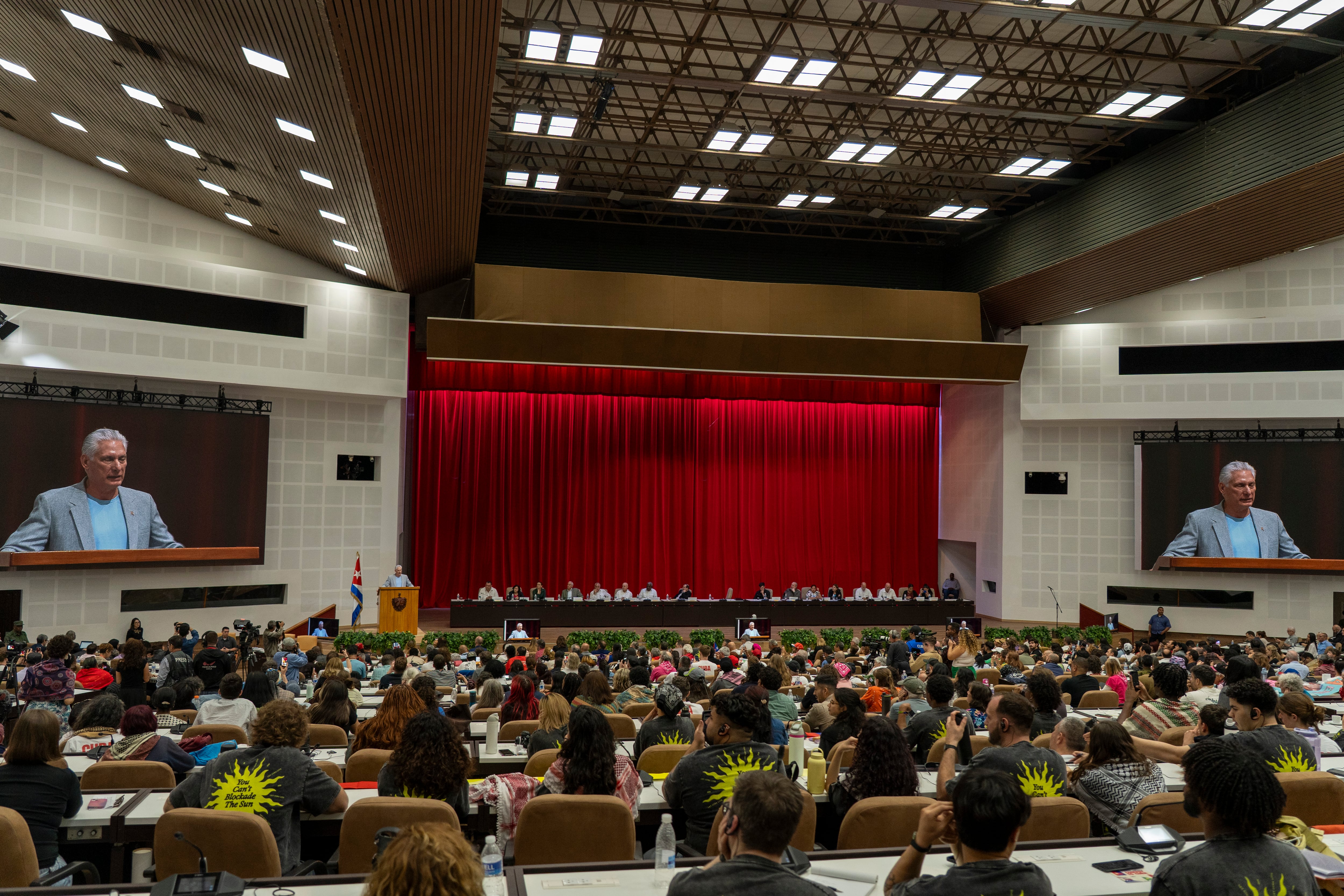 Miguel Díaz-Canel durante su discurso.
