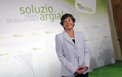 Laura Mintegi, en la presentación de su candidatura en Bilbao.