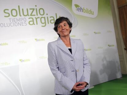 Laura Mintegi, en la presentación de su candidatura en Bilbao.