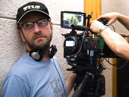 Steven Soderberg, fotografiado en 2009 durante el rodaje de <i>¡El soplón!</i>