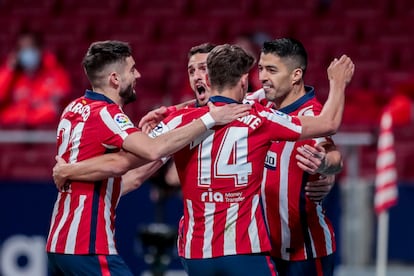 Carrasco, Koke, Marcos Llorente y Luis Suárez