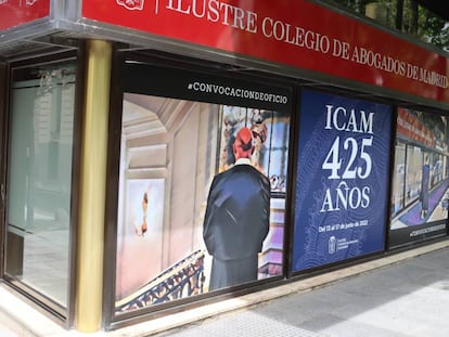 Fachada de la sede del Colegio de la Abogacía de Madrid, en la calle Serrano. 