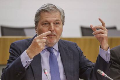 El ministro de Educación, Íñigo Méndez de Vigo, en la presentación de un informe de la CEOE, este jueves.