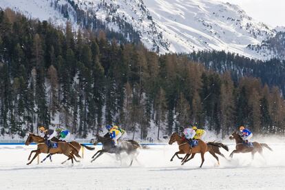 <b> <p>Al galope sobre el lago</b> </p>
Monturas y jinetes de toda Europa acuden cada invierno desde 1907 a St. Moritz, en la región suiza de la Alta Engadina, para participar en las White Turf, carreras de caballos que se celebran sobre la superficie helada del lago (en 2019, el 3, 10 y 17 de febrero). Darse un baño caliente al raso en las piscinas termales de Leukerbad, en el cantón del Valais, donde el agua está a una temperatura de entre 28 y 43 grados, es otra de las experiencias invernales que se subrayan en la web de Turismo de Suiza. Para el alojamiento, destacan hoteles como The Cambrian, un <i>resort </i>de montaña en Adelboden, con interiorismo de Peter Silling. La impresionante piscina exterior de su spa, de 750 metros cuadrados, tiene asombrosas vistas a los Alpes berneses. Cuesta desde 209 euros la noche (dos personas, con desayunos y acceso al <i>spa</i>).