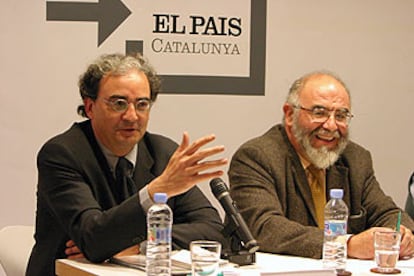 Jordi Oliveras y Jaume Pagès, el viernes en el Aula EL PAÍS. 

/ MARCEL.LÍ SÁENZ