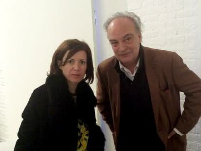 Chus Martínez y Enrique Vila-Matas, en Fabra i Coats.