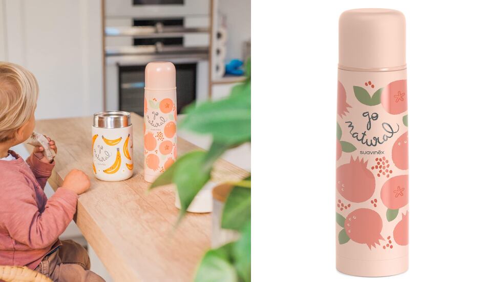 Termo que almacena líquidos diseñado para recién nacidos.