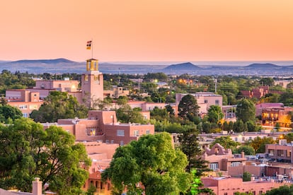 Vista de la ciudad de Santa Fe, capital del Estado de Nuevo México (EE UU).