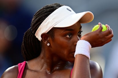 Sloane Stephens, durante su partido de octavos.