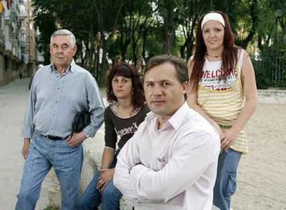 Tomás Peña, Gema Clemente, Rafael Robert y Milagros Barragán, en Alcalá.